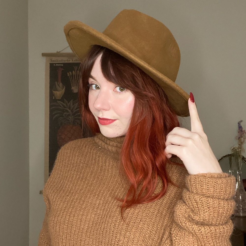 Brown Wide Brim Hat